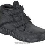 גברים מגפיים Orthofeet ערוץ קרחון 444FP157 שָׁחוֹר