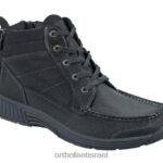 גברים מגפיים Orthofeet ריינג'ר zip 444FP155 שָׁחוֹר