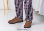 גברים נעלי בית Orthofeet אשוויל 444FP179 חום - Image 2