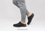 גברים נעלי בית Orthofeet סריג מתיחה של hudson 444FP177 שָׁחוֹר - Image 2