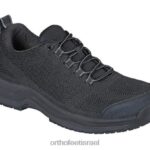 גברים נעלי ספורט Orthofeet נעלי עבודה מקובלט 444FP162 שָׁחוֹר