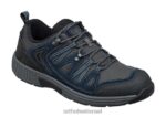 גברים נעלי ספורט Orthofeet סורנטו 444FP146 אפור/כחול