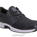 גברים נעלי ספורט Orthofeet סריג מתיחה טקומה 444FP139 שָׁחוֹר
