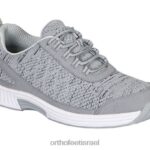 גברים נעלי ספורט Orthofeet סריג מתיחה לבה 444FP131 אפור