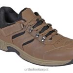 גברים נעלי ספורט Orthofeet shreveport ללא עניבה 444FP148 חום