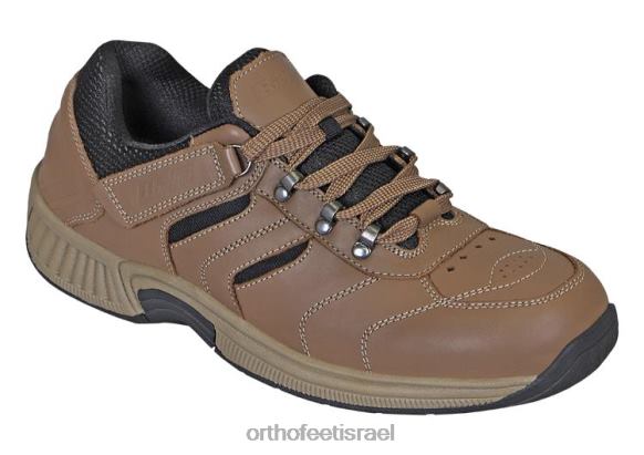 גברים נעלי ספורט Orthofeet shreveport ללא עניבה 444FP148 חום - Image 1