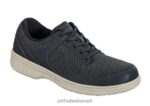 גברים נעלי קז'ואל Orthofeet תבור 444FP163 פֶּחָם