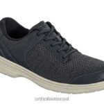 גברים נעלי קז'ואל Orthofeet תבור 444FP163 פֶּחָם