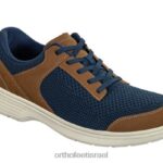 גברים נעלי קז'ואל Orthofeet תבור 444FP164 כְּחוֹל