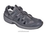 גברים סנדלים Orthofeet רצועת עקב אלפיני 444FP123 אפור