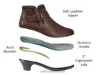נשים מגפיים Orthofeet אמה 444FP88 חום - Image 3