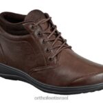 נשים מגפיים Orthofeet מילאנו 444FP77 חום כהה