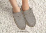 נשים נעלי בית Orthofeet סריג למתוח לואיז 444FP118 בז' - Image 2