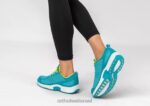 נשים נעלי ספורט Orthofeet סריג קורל מתיחה 444FP48 טורקיז - Image 2