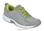 נשים נעלי ספורט Orthofeet סריג קורל מתיחה 444FP52 אפור