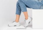 נשים נעלי ספורט Orthofeet סריג קורל מתיחה 444FP53 לבן - Image 2