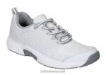 נשים נעלי ספורט Orthofeet סריג קורל מתיחה 444FP53 לבן