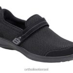נשים נעלי קז'ואל Orthofeet מתיחה קווינסי 444FP104 שָׁחוֹר
