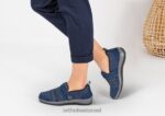 נשים נעלי קז'ואל Orthofeet מתיחה קווינסי 444FP105 כְּחוֹל - Image 2
