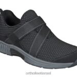 נשים נעלי קז'ואל Orthofeet סריג אלבה למתוח 444FP92 שָׁחוֹר