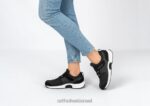 נשים נעלי קז'ואל Orthofeet סריג ג'ואל מתיחה 444FP90 שָׁחוֹר - Image 2