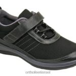 נשים נעלי קז'ואל Orthofeet סריג מתיחה רוח 444FP95 שָׁחוֹר