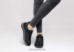 נשים נעלי קז'ואל Orthofeet צמר געש 444FP94 שָׁחוֹר - Image 2