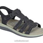 נשים סנדלים Orthofeet אמלפי 444FP10 שָׁחוֹר