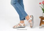 נשים סנדלים Orthofeet אמלפי 444FP8 לבן נחש - Image 2