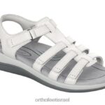 נשים סנדלים Orthofeet אמלפי 444FP8 לבן נחש