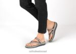 נשים סנדלים Orthofeet גאיה 444FP25 נֶתֶך בְּדִיל וְעוֹפֶרֶת - Image 2