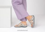 נשים סנדלים Orthofeet קליאו 444FP28 נחש לבן - Image 2