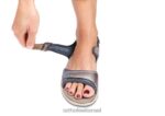 נשים סנדלים Orthofeet רצועה דו כיוונית של malibu 444FP17 נֶתֶך בְּדִיל וְעוֹפֶרֶת - Image 3
