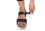 נשים סנדלים Orthofeet רצועה דו כיוונית של malibu 444FP16 שָׁחוֹר - Image 4
