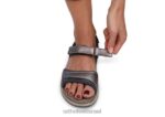נשים סנדלים Orthofeet רצועה דו כיוונית של malibu 444FP19 חום - Image 4