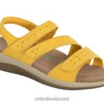 נשים סנדלים Orthofeet רצועת נקסוס דו כיוונית 444FP13 צהוב
