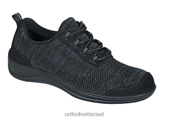 נשים נעלי קז'ואל Orthofeet סריג פלמה מתיחה 444FP101 שָׁחוֹר