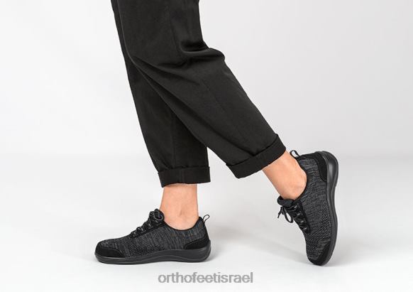 נשים נעלי קז'ואל Orthofeet סריג פלמה מתיחה 444FP101 שָׁחוֹר