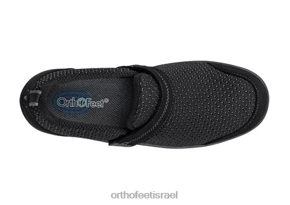 נשים נעלי קז'ואל Orthofeet מתיחה קווינסי 444FP104 שָׁחוֹר