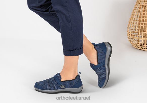 נשים נעלי קז'ואל Orthofeet מתיחה קווינסי 444FP105 כְּחוֹל