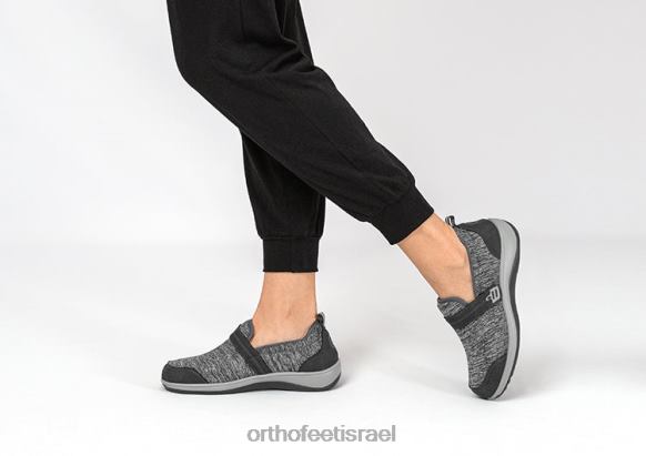 נשים נעלי קז'ואל Orthofeet מתיחה קווינסי 444FP106 אפור
