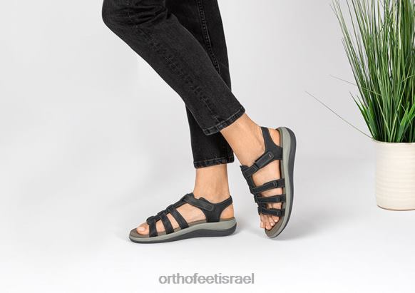 נשים סנדלים Orthofeet אמלפי 444FP10 שָׁחוֹר
