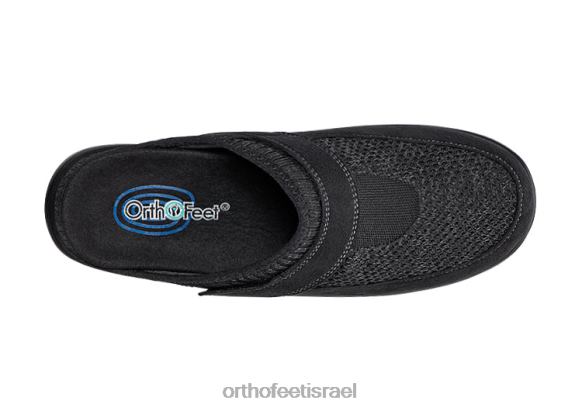 נשים נעלי בית Orthofeet סריג למתוח לואיז 444FP117 שָׁחוֹר