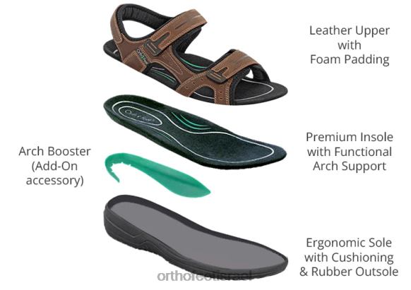 גברים סנדלים Orthofeet מַזַל תְאוּמִים 444FP119 חום