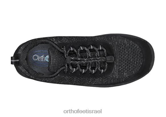 גברים נעלי ספורט Orthofeet לבה ללא עניבה 444FP129 שָׁחוֹר