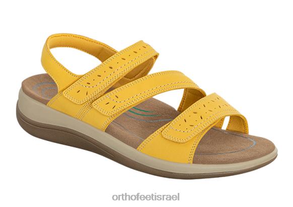 נשים סנדלים Orthofeet רצועת נקסוס דו כיוונית 444FP13 צהוב