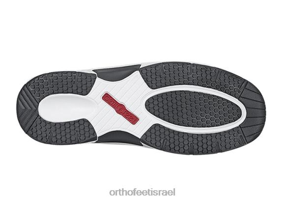 גברים נעלי ספורט Orthofeet סריג מתיחה לבה 444FP130 אפור כהה