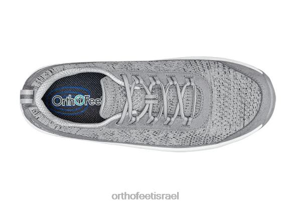 גברים נעלי ספורט Orthofeet סריג מתיחה לבה 444FP131 אפור