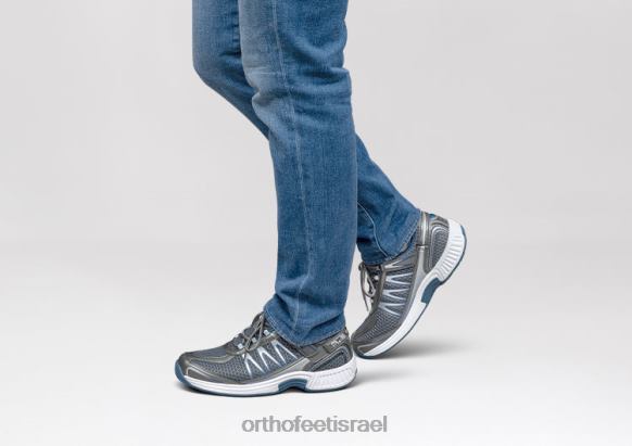 גברים נעלי ספורט Orthofeet ספרינט ללא תיקו 444FP136 אפור