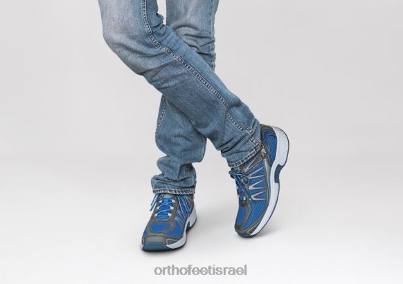 גברים נעלי ספורט Orthofeet ספרינט ללא תיקו 444FP137 כְּחוֹל